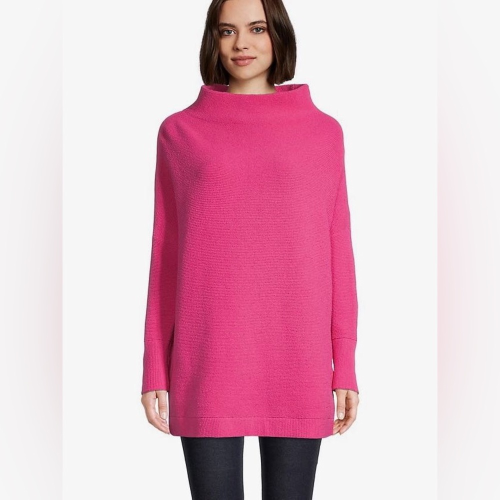 Free People Ottoman Slouchy Tunic Sweater Raspberry Rose Medium